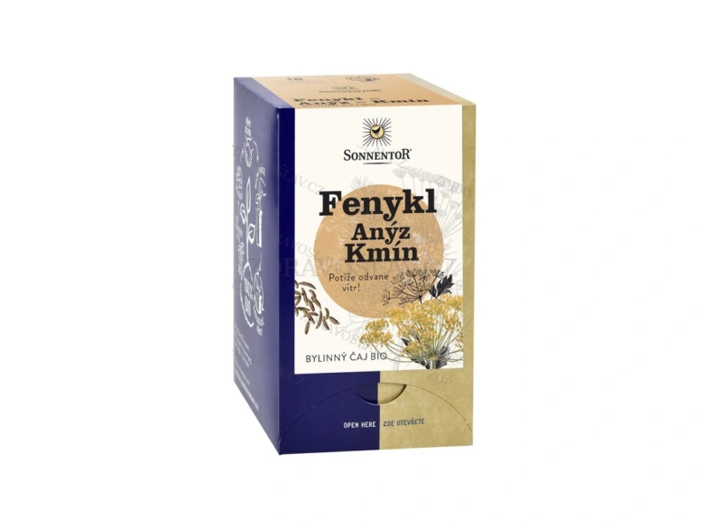 Čaj proti nadýmání s fenylem a kmínem