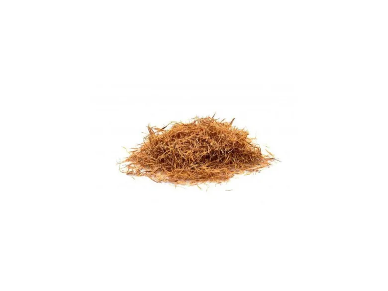 Suchá šafránová nit, surovina pro kuchyňské použití.
