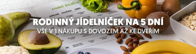 Týdenní rodinné jídelníček s čerstvými produkty