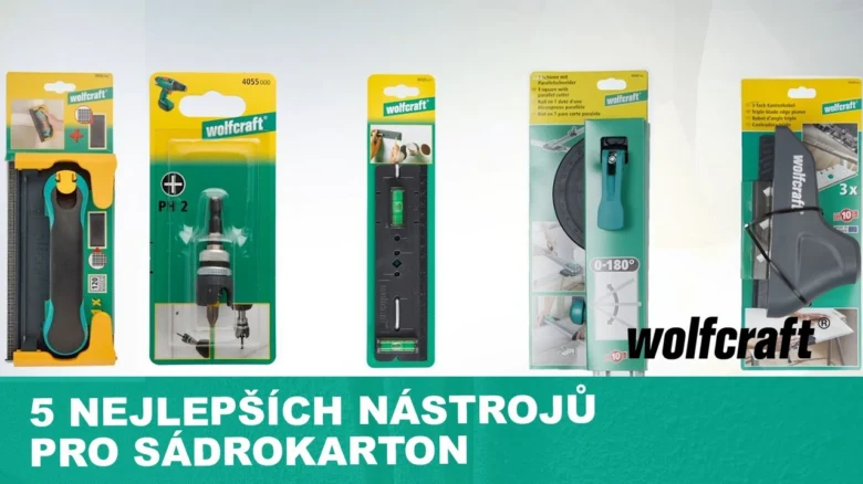 Pět nejdůležitějších nástrojů pro práci s sadrokartonem.