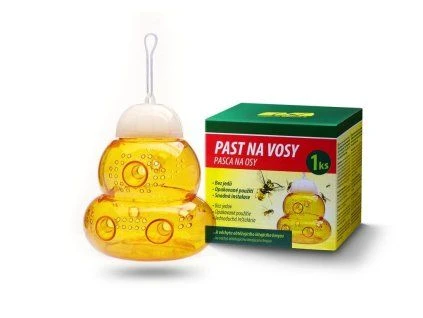 Žlutá past na včely a komáry s krabicí
